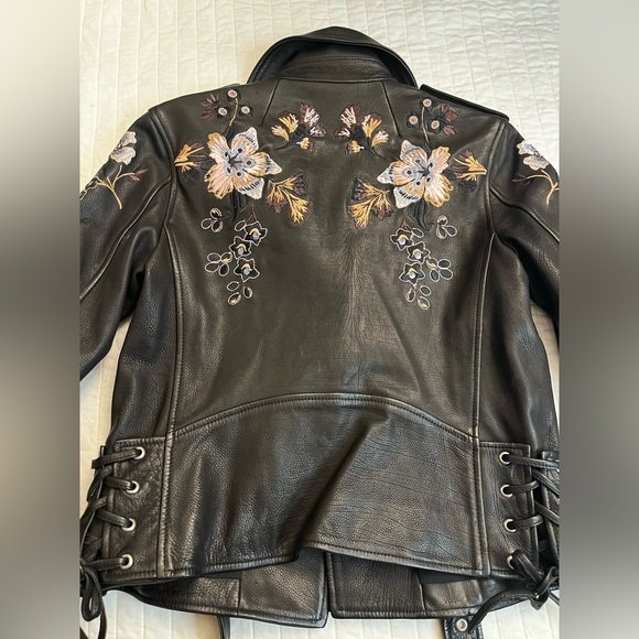 A.L.C. Benson Embroidered Leather Jacket - Picture 8 of 9